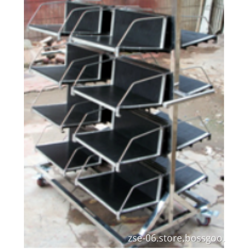 SMT machine Anti static ESD PCB hanging basket cart with wheel